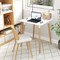 PVC MDF Square Dining Table with Metal Leg, Sturdy and Compact